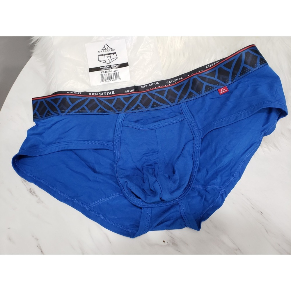NEW LARGE Krakatoa Men's Briefs PINATUBO LUZON BLUE